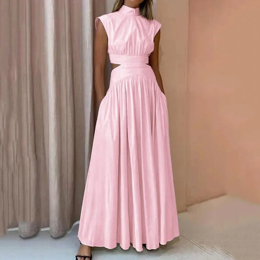 NORA High Neck Sleeveless Long Dress